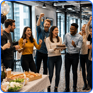 Team celebration