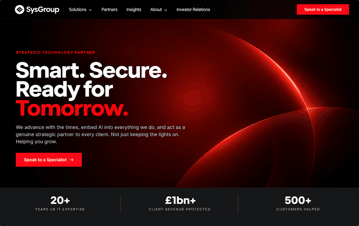 SysGroup — Managed IT Website
